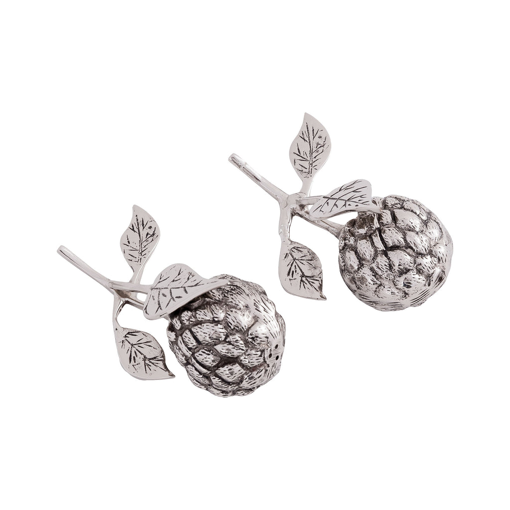 SHKR003 - Brass Salt and Pepper in Pewter - ReeceFurniture.com