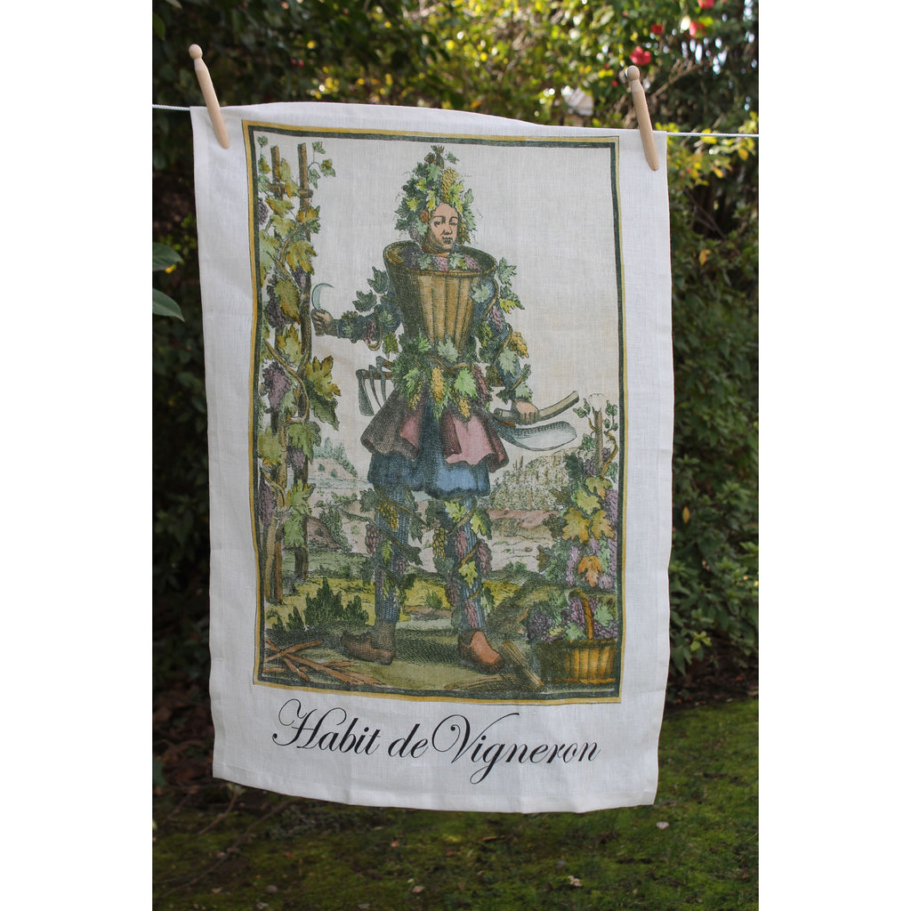 TWL09 - Habit de Vigneron Linen Towel - ReeceFurniture.com
